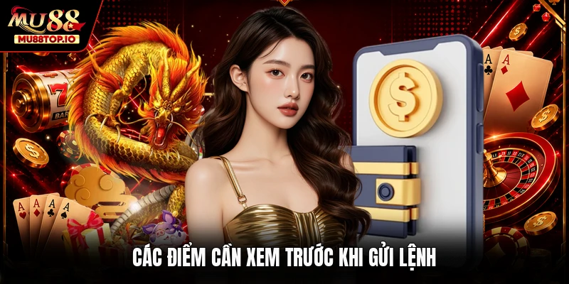 Các điểm cần xem trước khi gửi lệnh