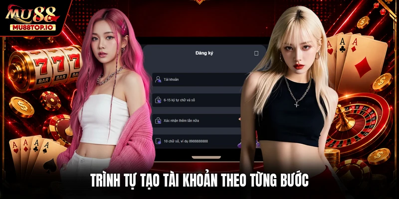 Trình tự tạo tài khoản theo từng bước